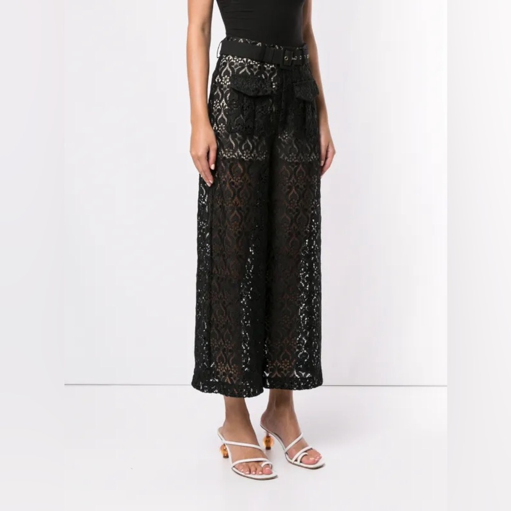 We Are Kindred Romily wide leg trousers Lace Elegant Sheer Size 2
